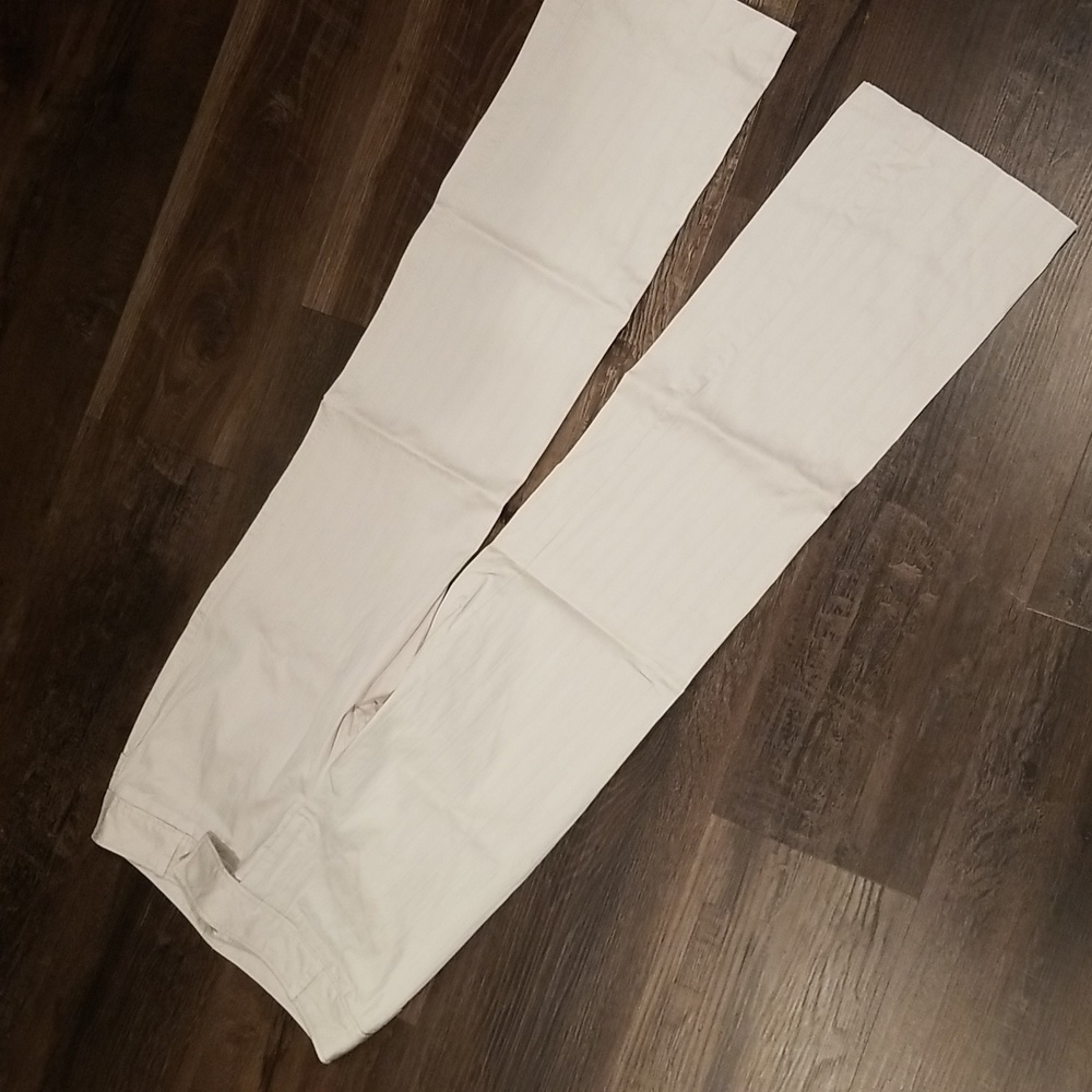 Ann Taylor Loft pants, ivory with stretch, size 0